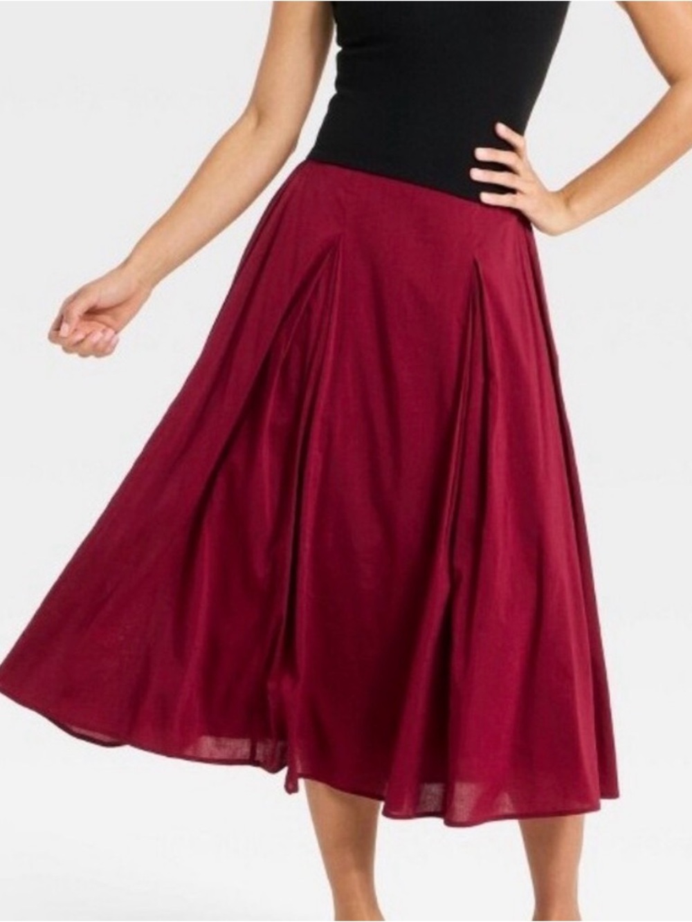 A NEW DAY A-Line Pleated Skirt- Womens Small